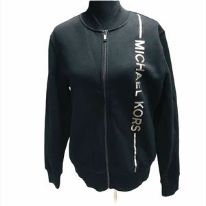 Michael Kors Zip Up Sweatshirt, Black, Medium